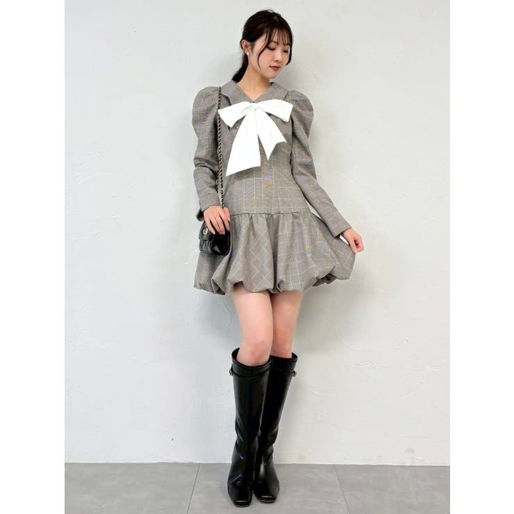 バルーンチェックミニワンピース | dazzlin | 詳細画像40 