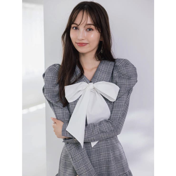 バルーンチェックミニワンピース | dazzlin | 詳細画像5 