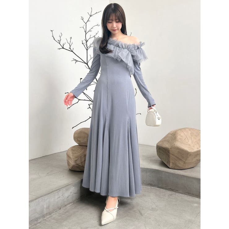 クロスフリルカットワンピース[品番：MKSW0066621]｜dazzlin