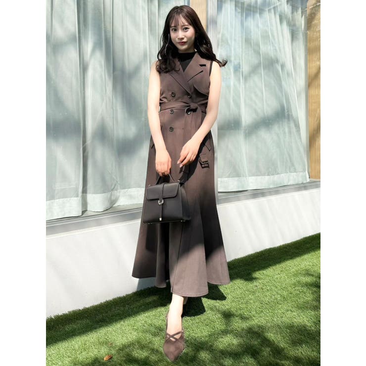 【WEB限定カラーあり】トレンチディティールジレワンピース | dazzlin | 詳細画像10 