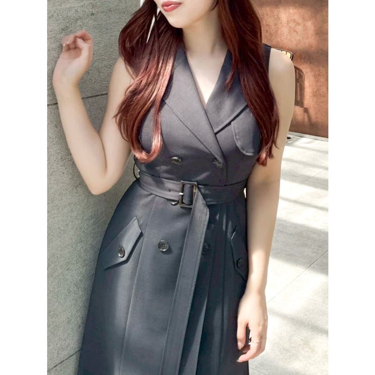 【WEB限定カラーあり】トレンチディティールジレワンピース | dazzlin | 詳細画像15 