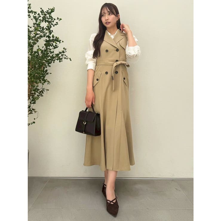 【WEB限定カラーあり】トレンチディティールジレワンピース | dazzlin | 詳細画像18 