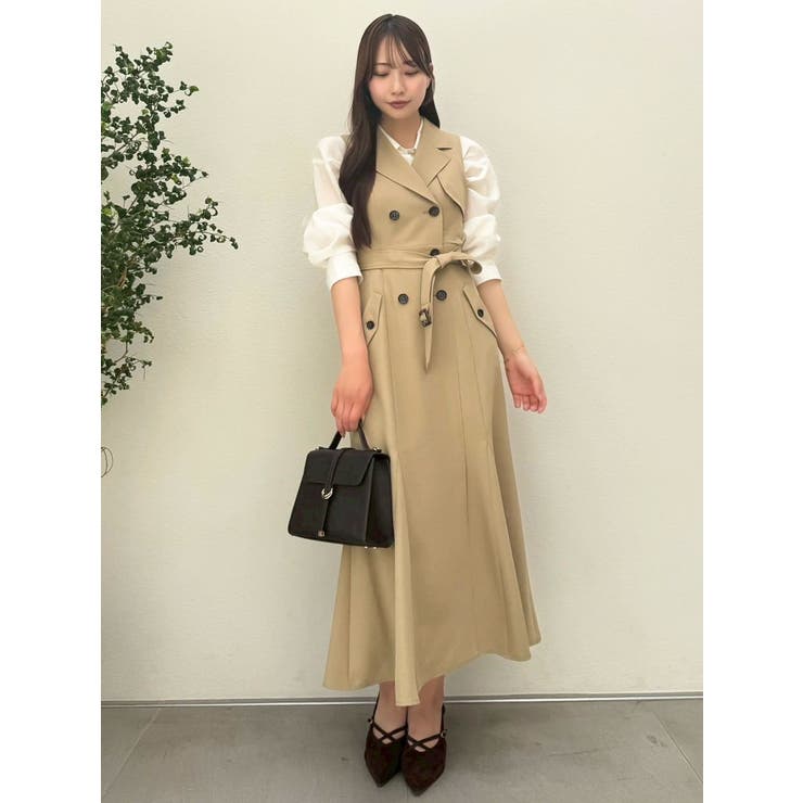 【WEB限定カラーあり】トレンチディティールジレワンピース | dazzlin | 詳細画像19 