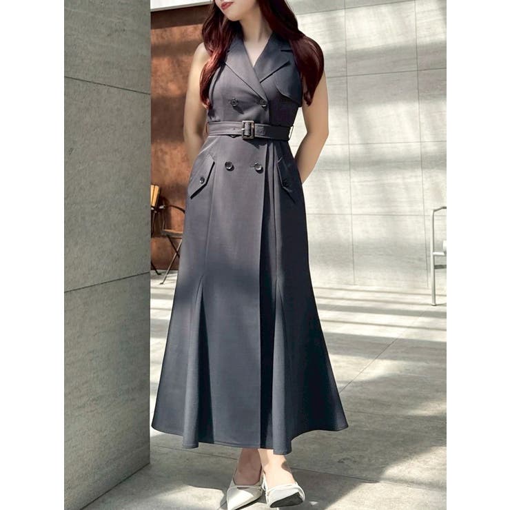 【WEB限定カラーあり】トレンチディティールジレワンピース | dazzlin | 詳細画像2 