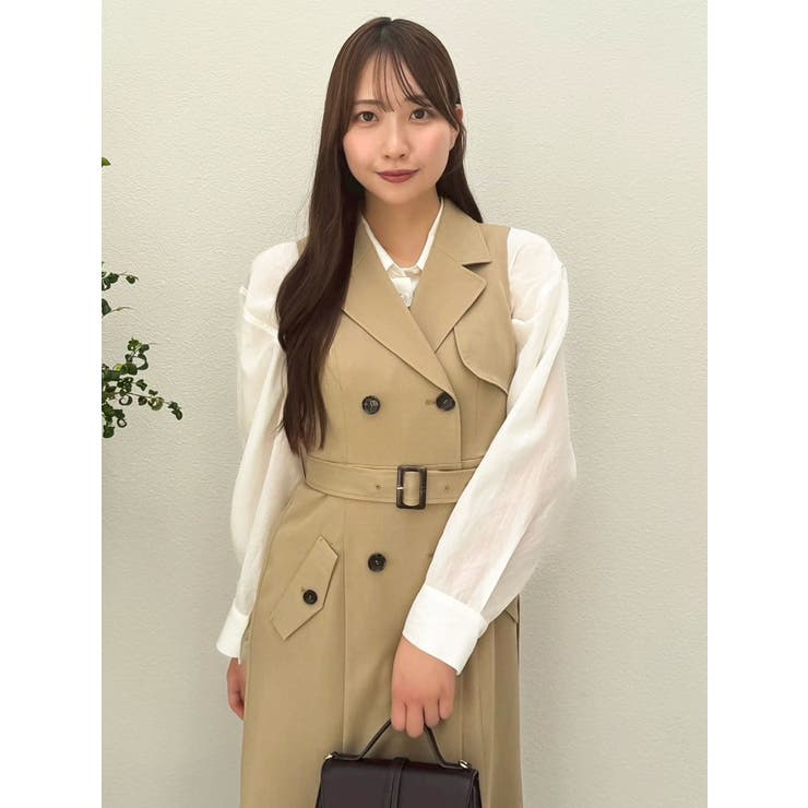 【WEB限定カラーあり】トレンチディティールジレワンピース | dazzlin | 詳細画像21 