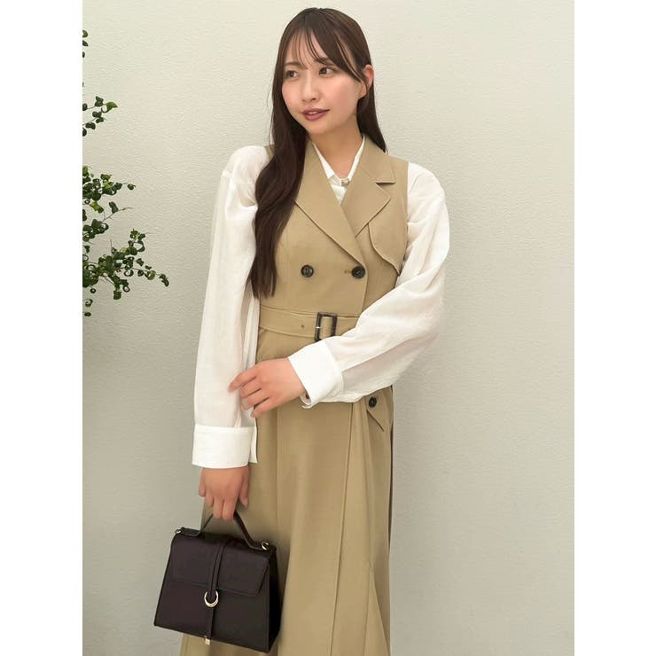 【WEB限定カラーあり】トレンチディティールジレワンピース | dazzlin | 詳細画像22 