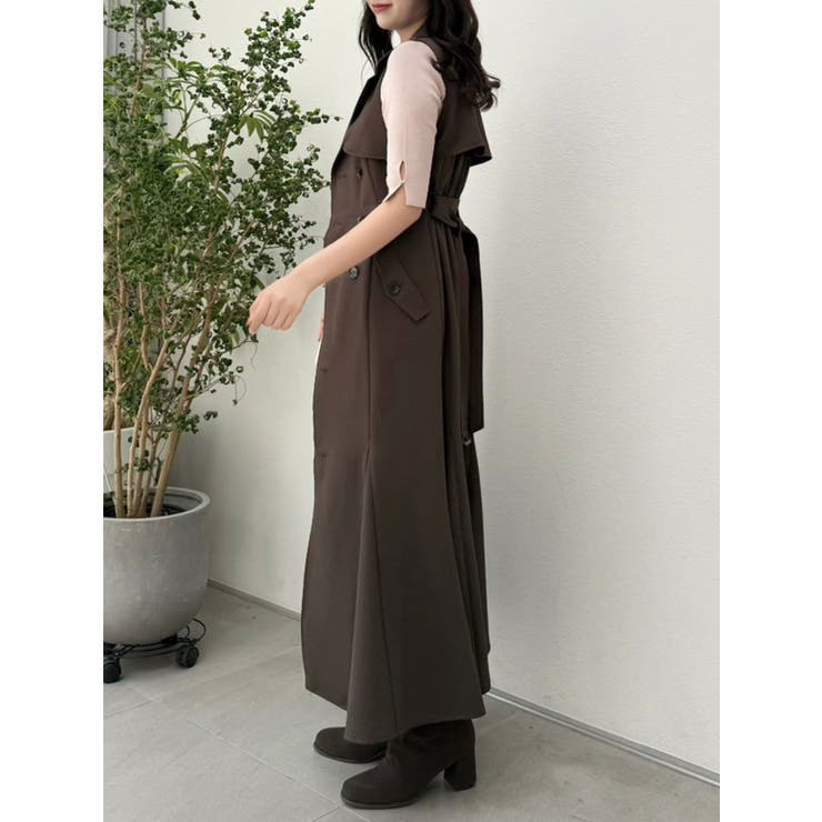 【WEB限定カラーあり】トレンチディティールジレワンピース | dazzlin | 詳細画像27 