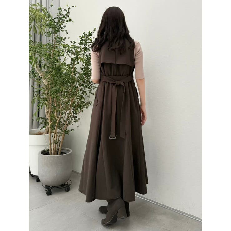 【WEB限定カラーあり】トレンチディティールジレワンピース | dazzlin | 詳細画像28 