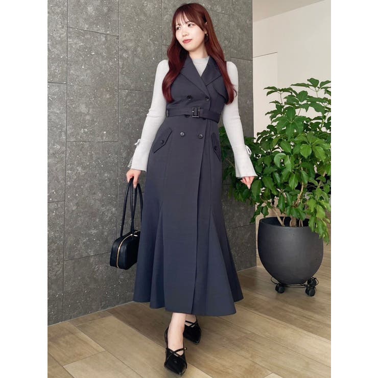 【WEB限定カラーあり】トレンチディティールジレワンピース | dazzlin | 詳細画像31 