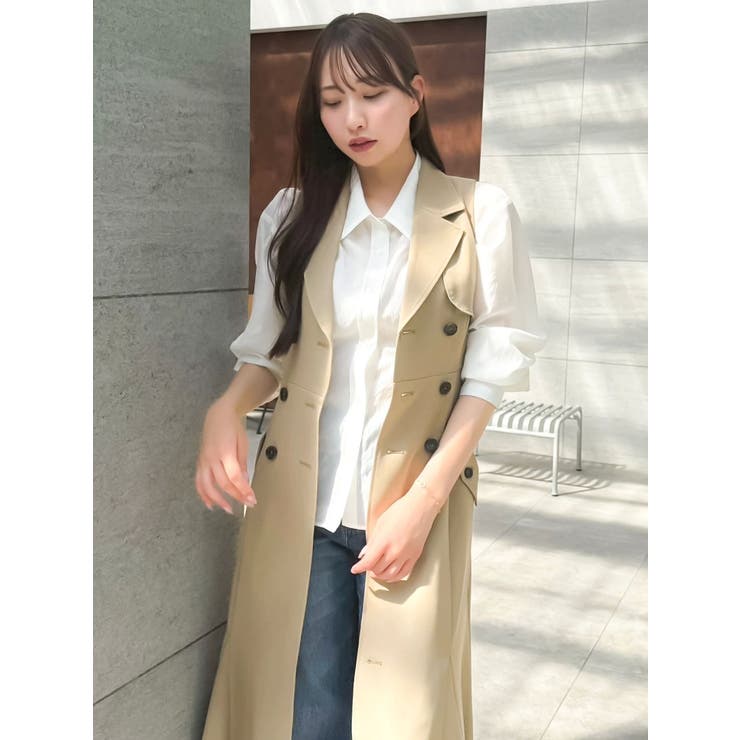 【WEB限定カラーあり】トレンチディティールジレワンピース | dazzlin | 詳細画像42 