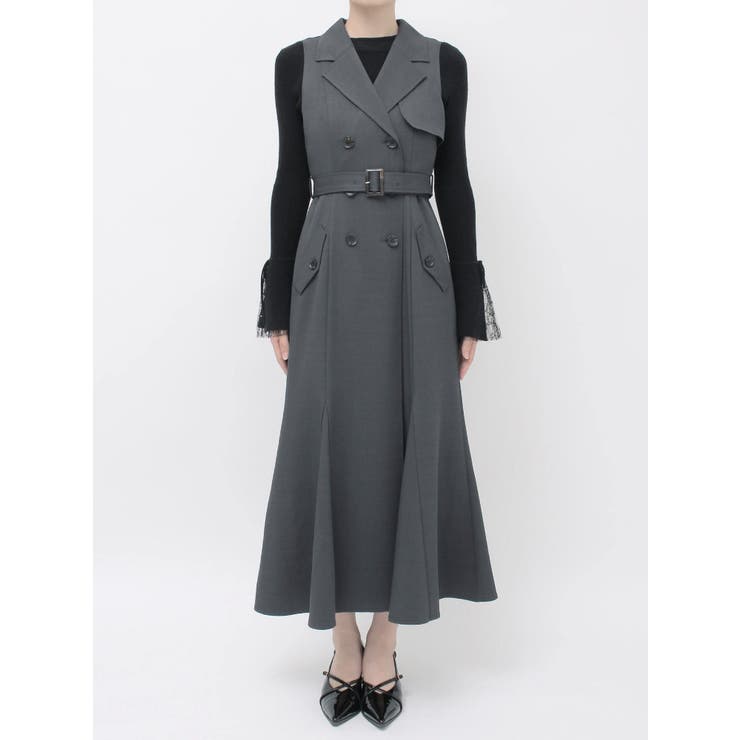 【WEB限定カラーあり】トレンチディティールジレワンピース | dazzlin | 詳細画像46 