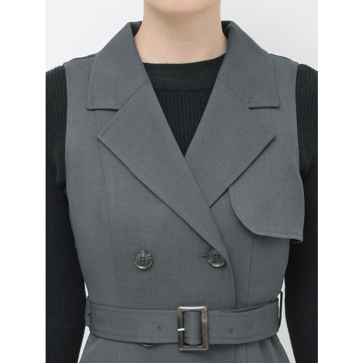 【WEB限定カラーあり】トレンチディティールジレワンピース | dazzlin | 詳細画像49 