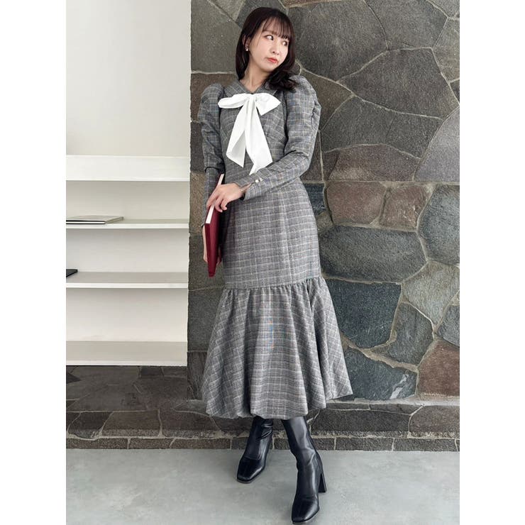 バルーンチェックワンピース | dazzlin | 詳細画像2 