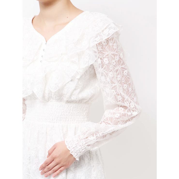 バックリボンレースフリルワンピース | dazzlin | 詳細画像36 