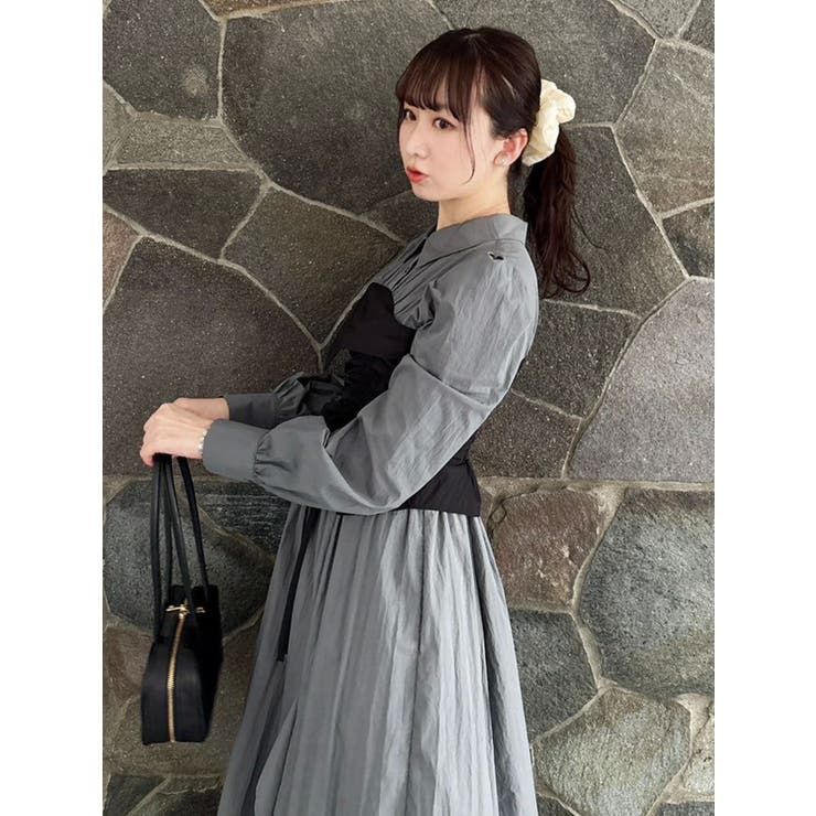 ギャザーシャツボリュームワンピース | dazzlin | 詳細画像12