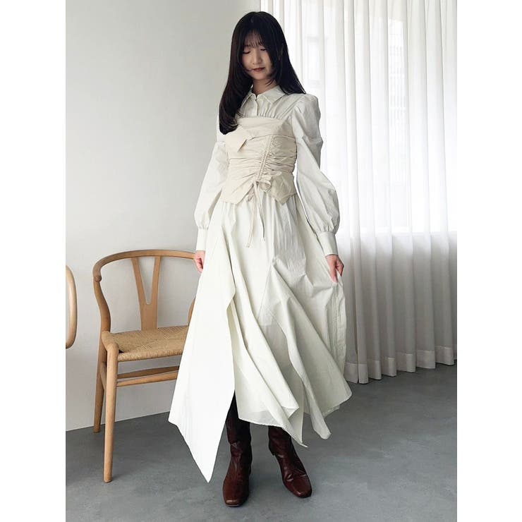 ギャザーシャツボリュームワンピース | dazzlin | 詳細画像13