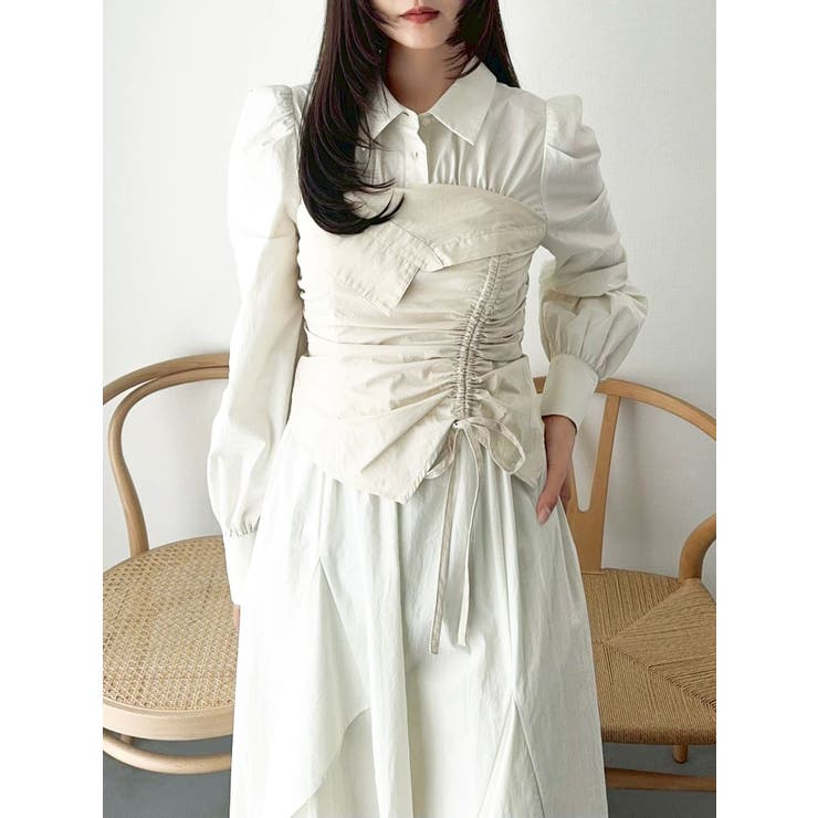 ギャザーシャツボリュームワンピース | dazzlin | 詳細画像16