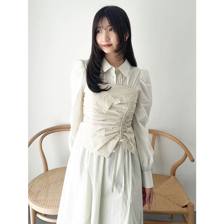 ギャザーシャツボリュームワンピース | dazzlin | 詳細画像18