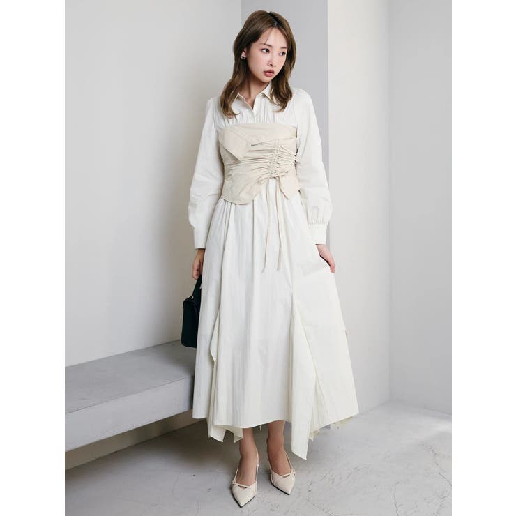 ギャザーシャツボリュームワンピース | dazzlin | 詳細画像2