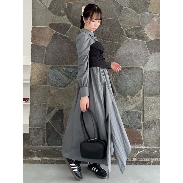 ギャザーシャツボリュームワンピース | dazzlin | 詳細画像4