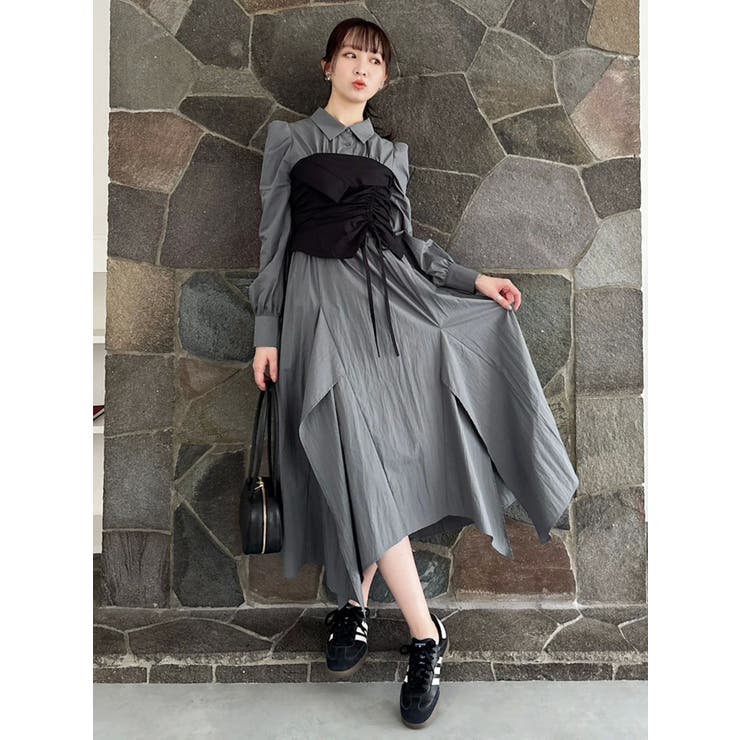 ギャザーシャツボリュームワンピース | dazzlin | 詳細画像5