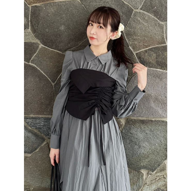 ギャザーシャツボリュームワンピース | dazzlin | 詳細画像7