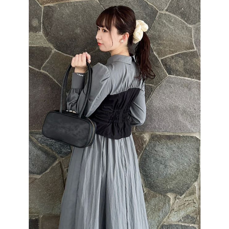 ギャザーシャツボリュームワンピース | dazzlin | 詳細画像8