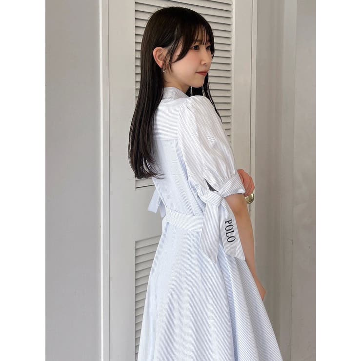 【POLO BCSコラボ/20周年記念復刻！】ヘムレイヤードシャツワンピース | dazzlin | 詳細画像12 