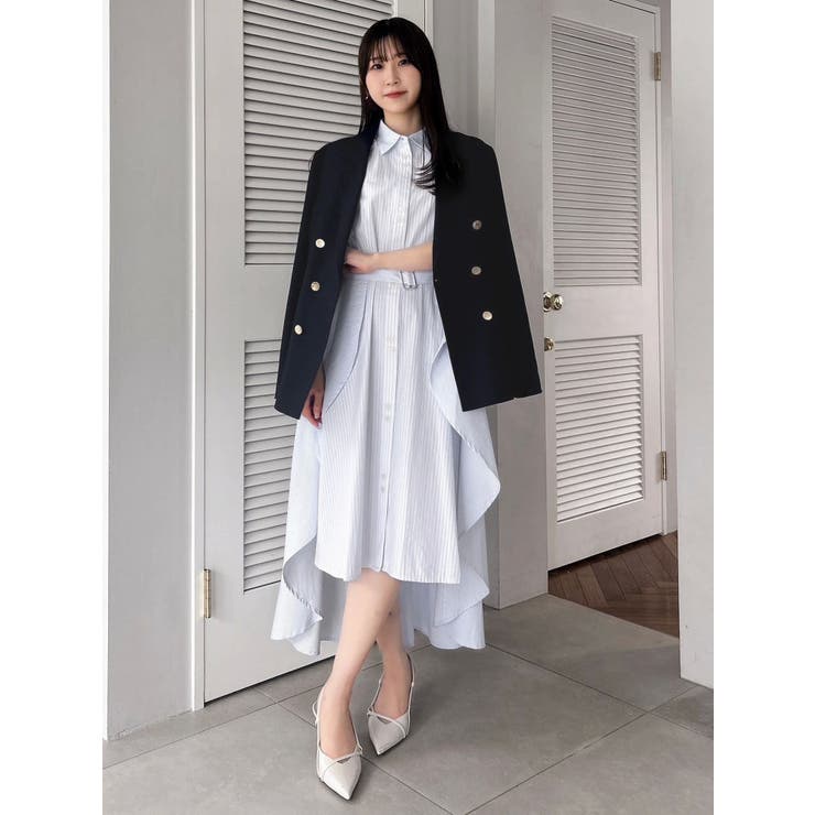 【POLO BCSコラボ/20周年記念復刻！】ヘムレイヤードシャツワンピース | dazzlin | 詳細画像15 