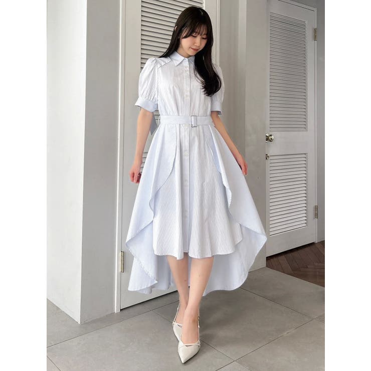 【POLO BCSコラボ/20周年記念復刻！】ヘムレイヤードシャツワンピース | dazzlin | 詳細画像3 