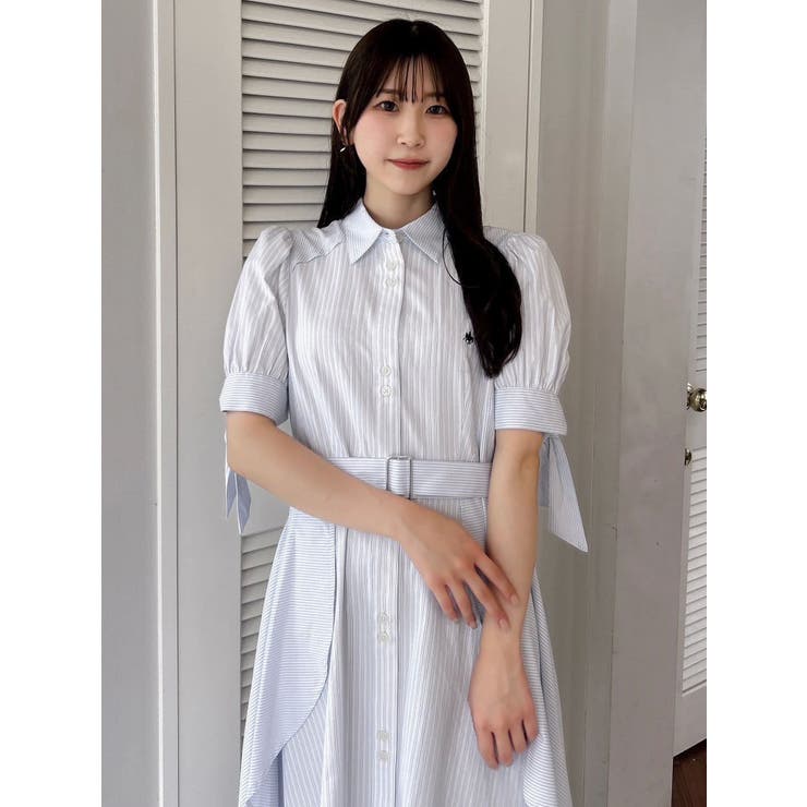 【POLO BCSコラボ/20周年記念復刻！】ヘムレイヤードシャツワンピース | dazzlin | 詳細画像9 