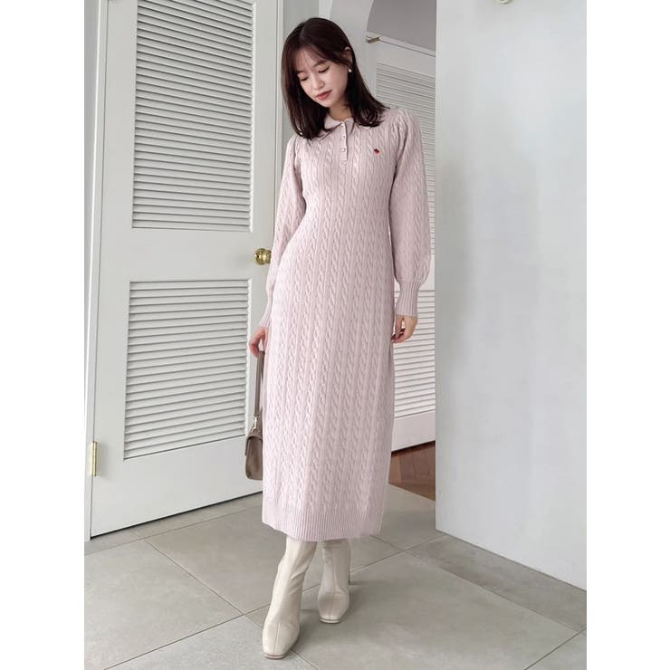 【POLO BCSコラボ/20周年記念復刻！】ケーブルポロニットワンピース | dazzlin | 詳細画像21 