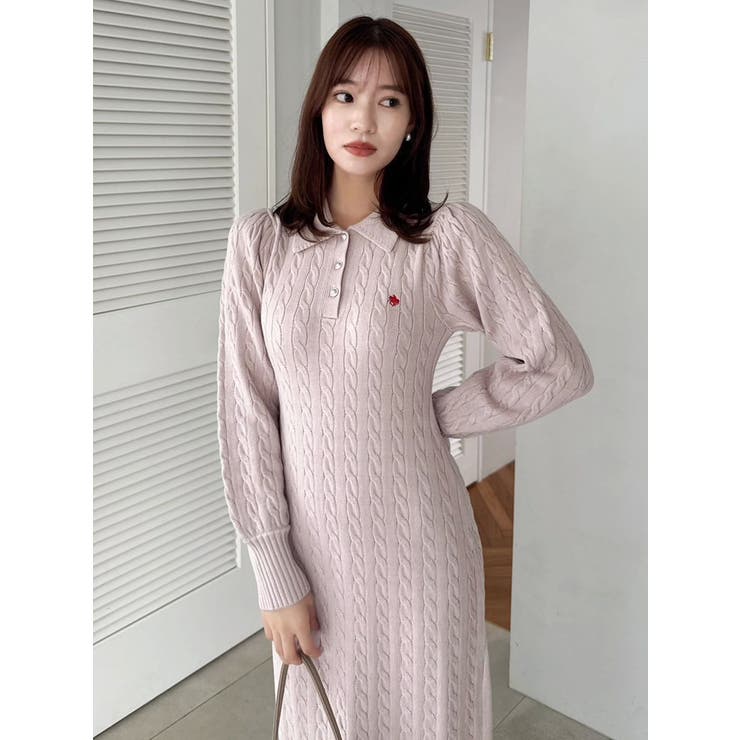 【POLO BCSコラボ/20周年記念復刻！】ケーブルポロニットワンピース | dazzlin | 詳細画像22 