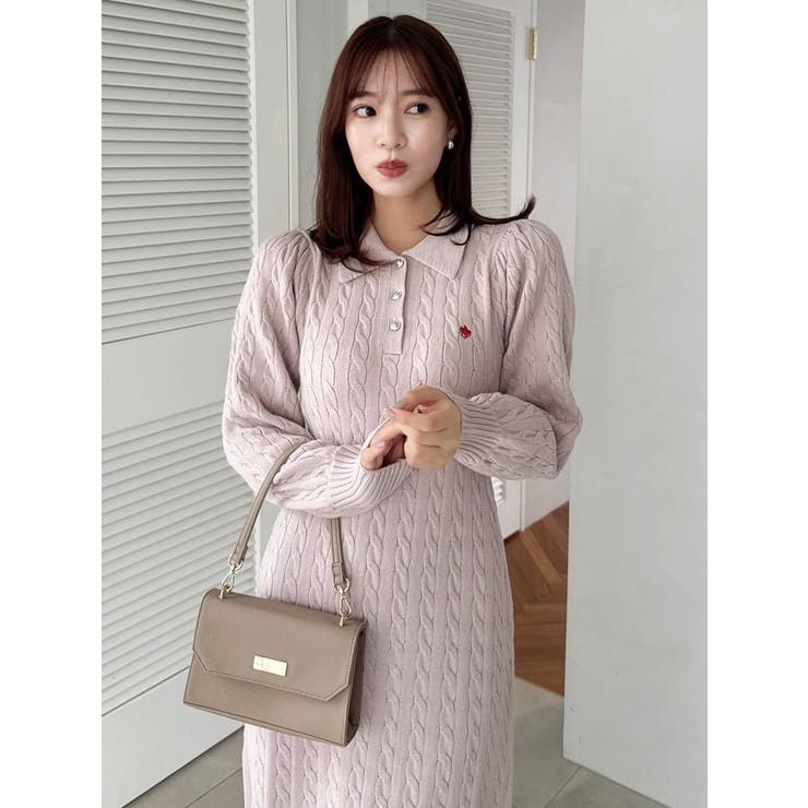 【POLO BCSコラボ/20周年記念復刻！】ケーブルポロニットワンピース | dazzlin | 詳細画像23 