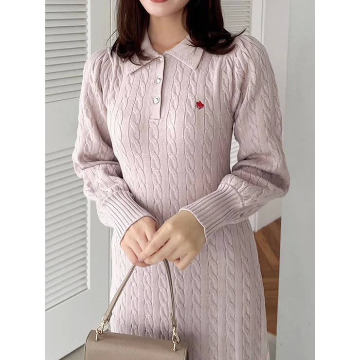 【POLO BCSコラボ/20周年記念復刻！】ケーブルポロニットワンピース | dazzlin | 詳細画像25 