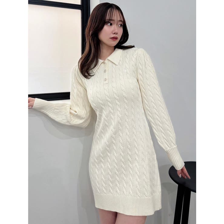 【POLO BCSコラボ/20周年記念復刻！】ケーブルポロニットワンピース | dazzlin | 詳細画像29 