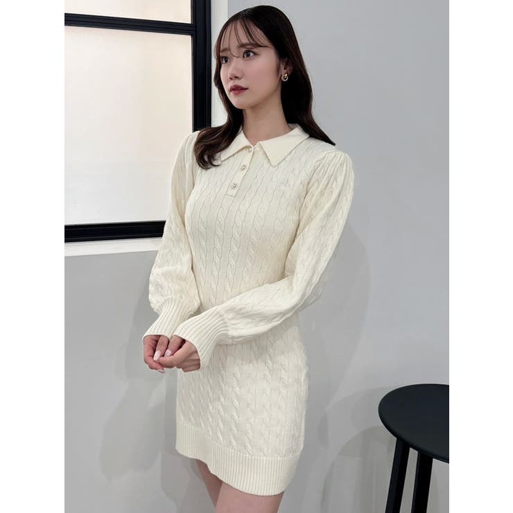 【POLO BCSコラボ/20周年記念復刻！】ケーブルポロニットワンピース | dazzlin | 詳細画像30 