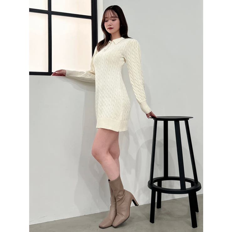 【POLO BCSコラボ/20周年記念復刻！】ケーブルポロニットワンピース | dazzlin | 詳細画像33 