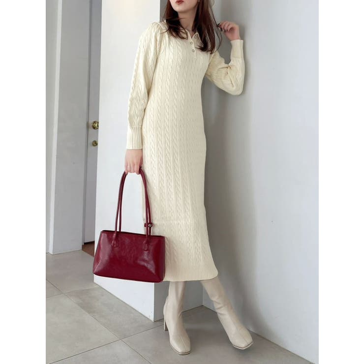 【POLO BCSコラボ/20周年記念復刻！】ケーブルポロニットワンピース | dazzlin | 詳細画像39 