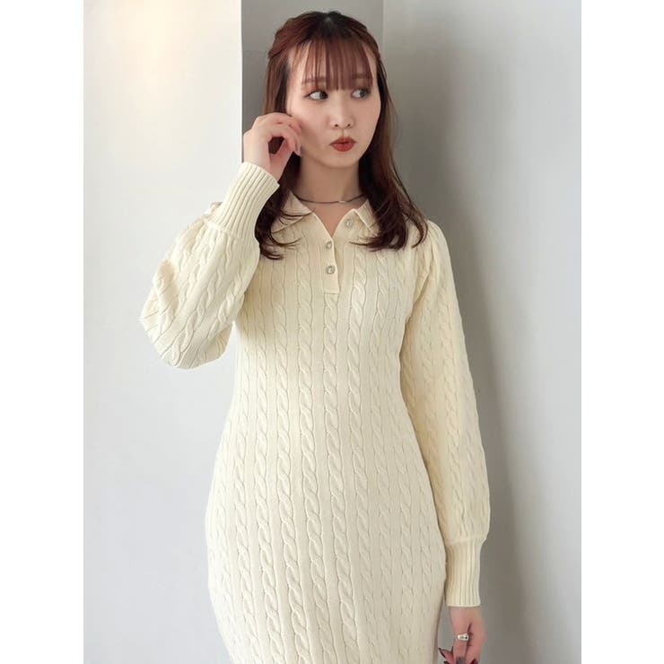 【POLO BCSコラボ/20周年記念復刻！】ケーブルポロニットワンピース | dazzlin | 詳細画像43 