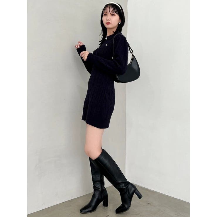 【POLO BCSコラボ/20周年記念復刻！】ケーブルポロニットワンピース | dazzlin | 詳細画像6 