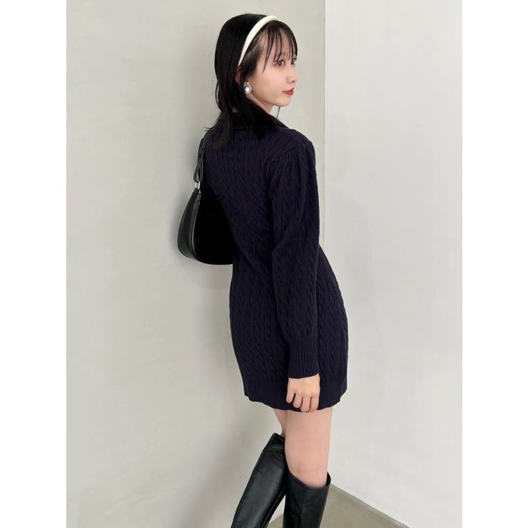 【POLO BCSコラボ/20周年記念復刻！】ケーブルポロニットワンピース | dazzlin | 詳細画像8 