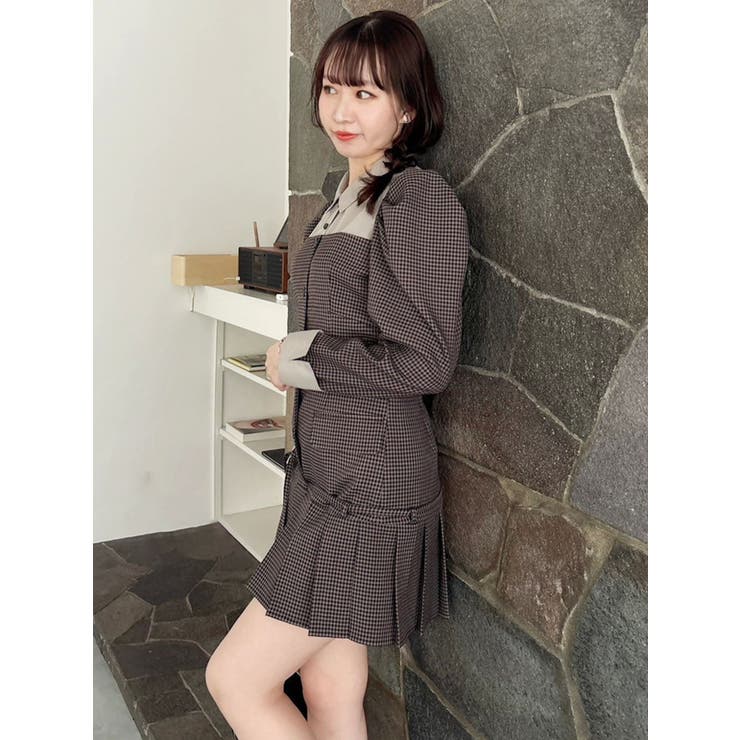 スソプリーツジャケットミニワンピース | dazzlin | 詳細画像13 