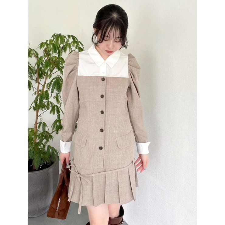 スソプリーツジャケットミニワンピース | dazzlin | 詳細画像21 