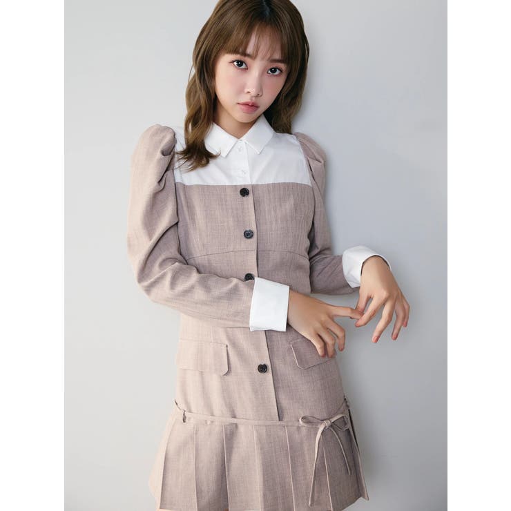 スソプリーツジャケットミニワンピース | dazzlin | 詳細画像3 