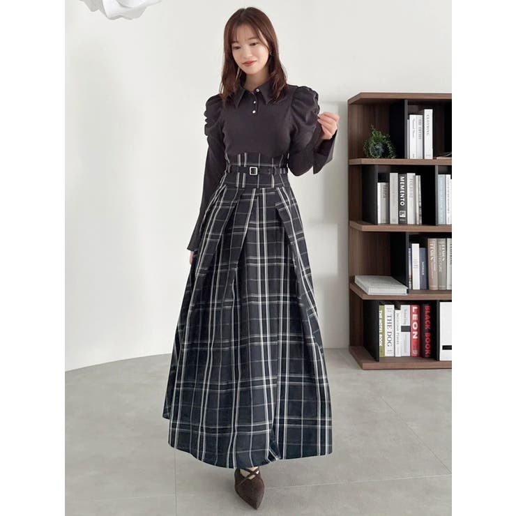 シャツカラーコルセットタックワンピース | dazzlin | 詳細画像10 