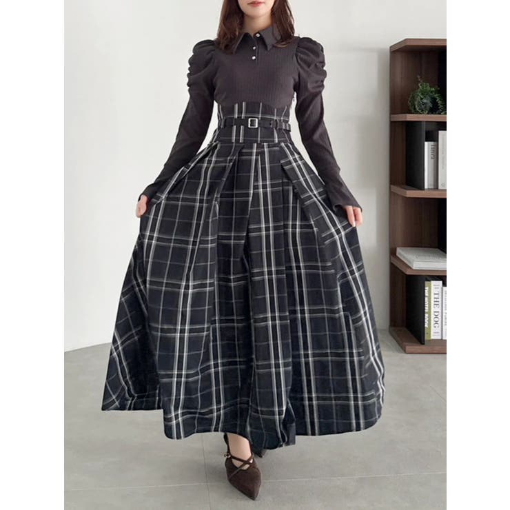 シャツカラーコルセットタックワンピース | dazzlin | 詳細画像11 