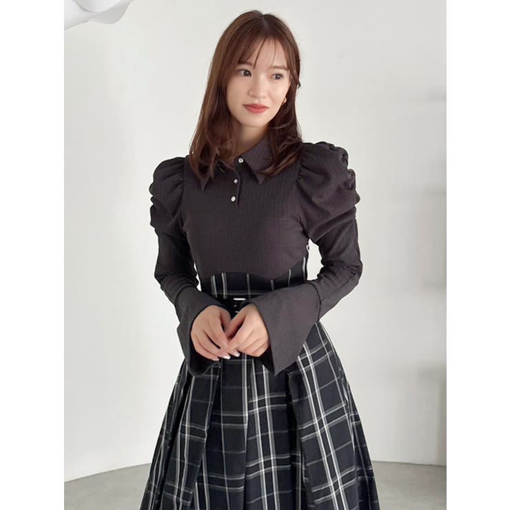 シャツカラーコルセットタックワンピース | dazzlin | 詳細画像13 