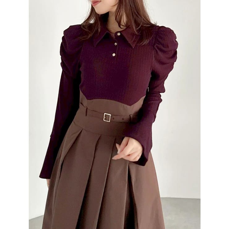 シャツカラーコルセットタックワンピース | dazzlin | 詳細画像23 