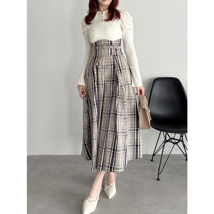 シャツカラーコルセットタックワンピース | dazzlin | 詳細画像27 